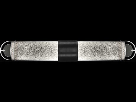 Fine Art Handcrafted Lighting Bond 2-Light Black Silver Vanity Light