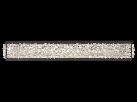 Fine Art Handcrafted Lighting Arctic Halo 1-Light Black Crystal Glass Vanity Light