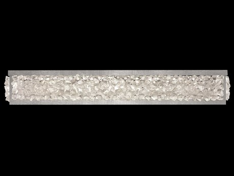 Fine Art Handcrafted Lighting Arctic Halo 1-Light Silver Crystal Glass Vanity Light