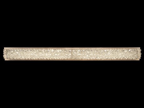 Fine Art Handcrafted Lighting Arctic Halo 2-Light Gold Crystal Glass Vanity Light