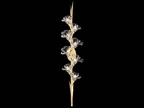 Fine Art Handcrafted Lighting Azu 8-Light Gold Crystal Wall Sconce