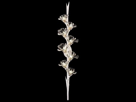 Fine Art Handcrafted Lighting Azu 8-Light White Crystal Wall Sconce