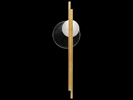 Fine Art Handcrafted Lighting Selene 2-Light Gold Leaf Glass LED Wall Sconce