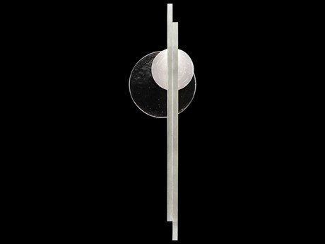 Fine Art Handcrafted Lighting Selene 2-Light Silver Leaf Glass LED Wall Sconce