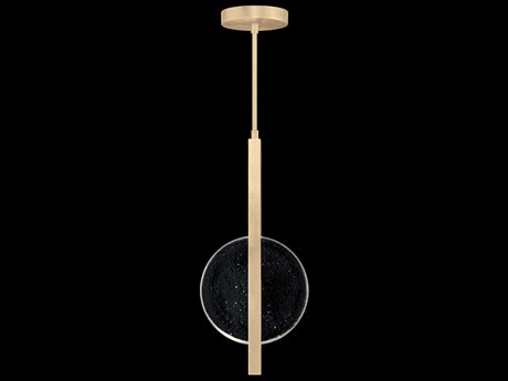 Fine Art Handcrafted Lighting Selene 2-Light Soft Gold Glass LED Round Mini Pendant
