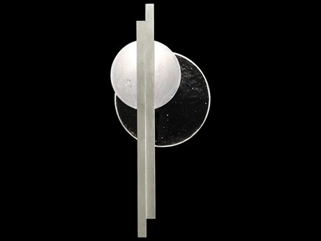 Fine Art Handcrafted Lighting Selene 2-Light Silver Leaf Glass LED Wall Sconce