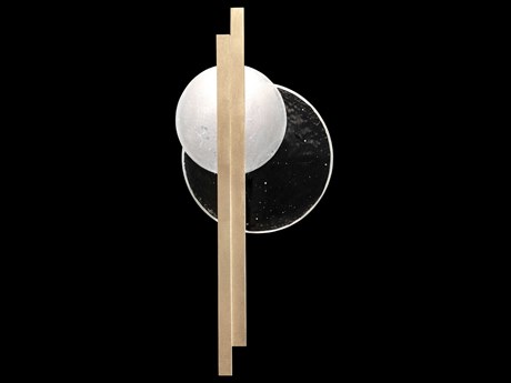 Fine Art Handcrafted Lighting Selene 2-Light Soft Gold Glass LED Wall Sconce
