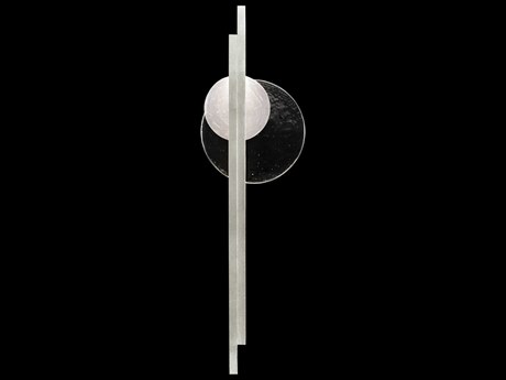 Fine Art Handcrafted Lighting Selene 2-Light Silver Leaf Glass LED Wall Sconce