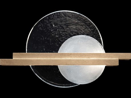 Fine Art Handcrafted Lighting Selene 2-Light Soft Gold Glass LED Wall Sconce