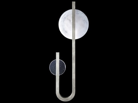 Fine Art Handcrafted Lighting Selene 2-Light Silver Glass LED Wall Sconce
