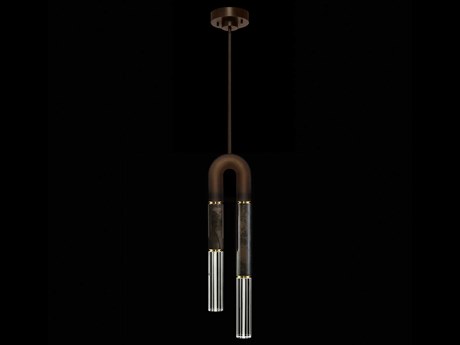 Fine Art Handcrafted Lighting Antonia 2-Light Bronze Mini Pendant
