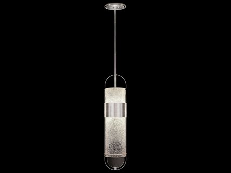 Fine Art Handcrafted Lighting Bond 2-Light Silver Cylinder Mini Pendant