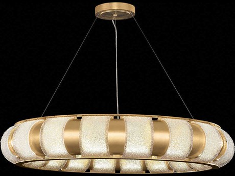 Fine Art Handcrafted Lighting Bond 18-Light Gold Round Pendant