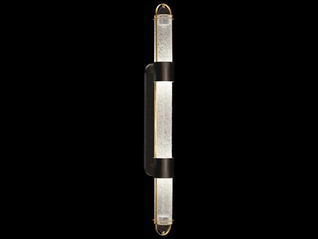 Fine Art Handcrafted Lighting Bond 4-Light Black Gold Wall Sconce