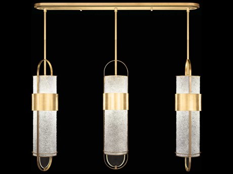 Fine Art Handcrafted Lighting Bond 6-Light Gold Linear Island Pendant