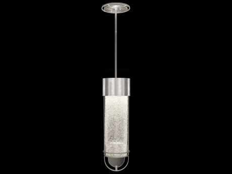 Fine Art Handcrafted Lighting Bond 1-Light Silver Cylinder Mini Pendant