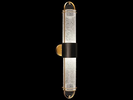 Fine Art Handcrafted Lighting Bond 2-Light Black Gold Wall Sconce