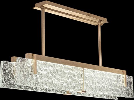 Fine Art Handcrafted Lighting Terra 4-Light Gold Linear Island Pendant