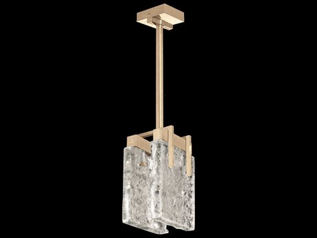 Fine Art Handcrafted Lighting Terra 2-Light Gold Geometric Mini Pendant