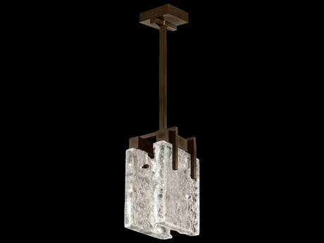 Fine Art Handcrafted Lighting Terra 2-Light Bronze Geometric Mini Pendant