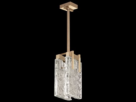 Fine Art Handcrafted Lighting Terra 2-Light Gold Geometric Mini Pendant
