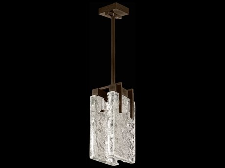 Fine Art Handcrafted Lighting Terra 2-Light Bronze Geometric Mini Pendant