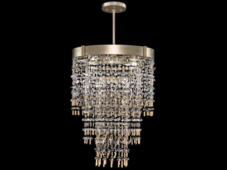 Fine Art Handcrafted Lighting Capri 5-Light Soft Gold Leaf Round Pendant