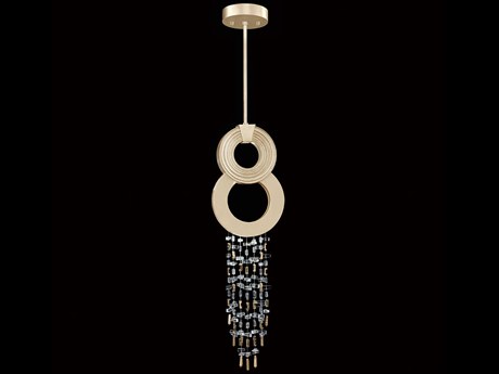 Fine Art Handcrafted Lighting Capri 2-Light Soft Gold Leaf Round Mini Pendant