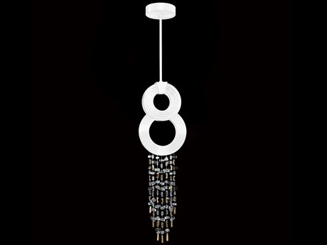 Fine Art Handcrafted Lighting Capri 2-Light White Gloss Round Mini Pendant