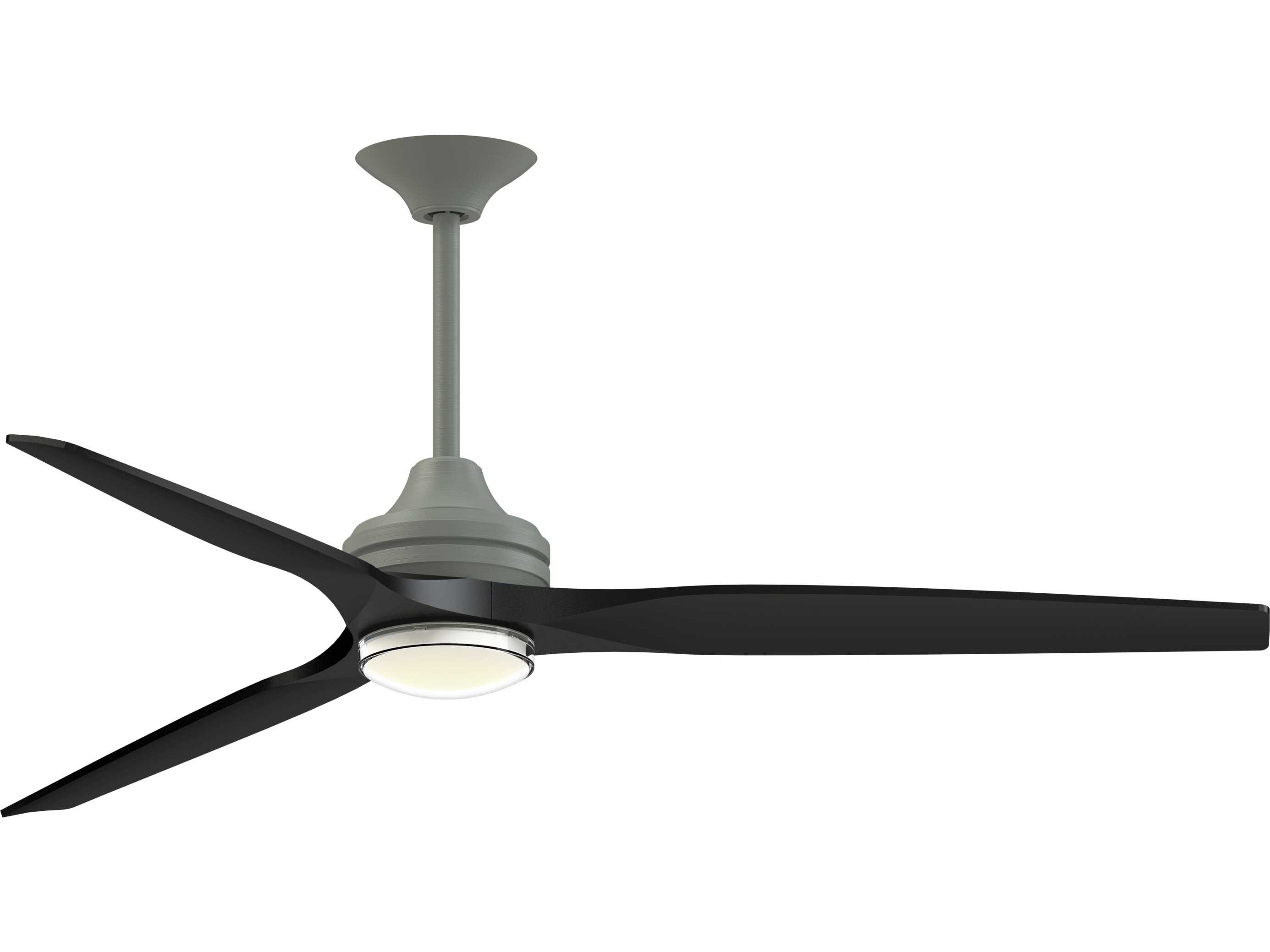 Fanimation FPD6721BAGP-64BL-DWLK Spitfire 64 inch Antique Graphite with Black Blades Indoor/Outdoor Smart Ceiling Fan in 14, Kit