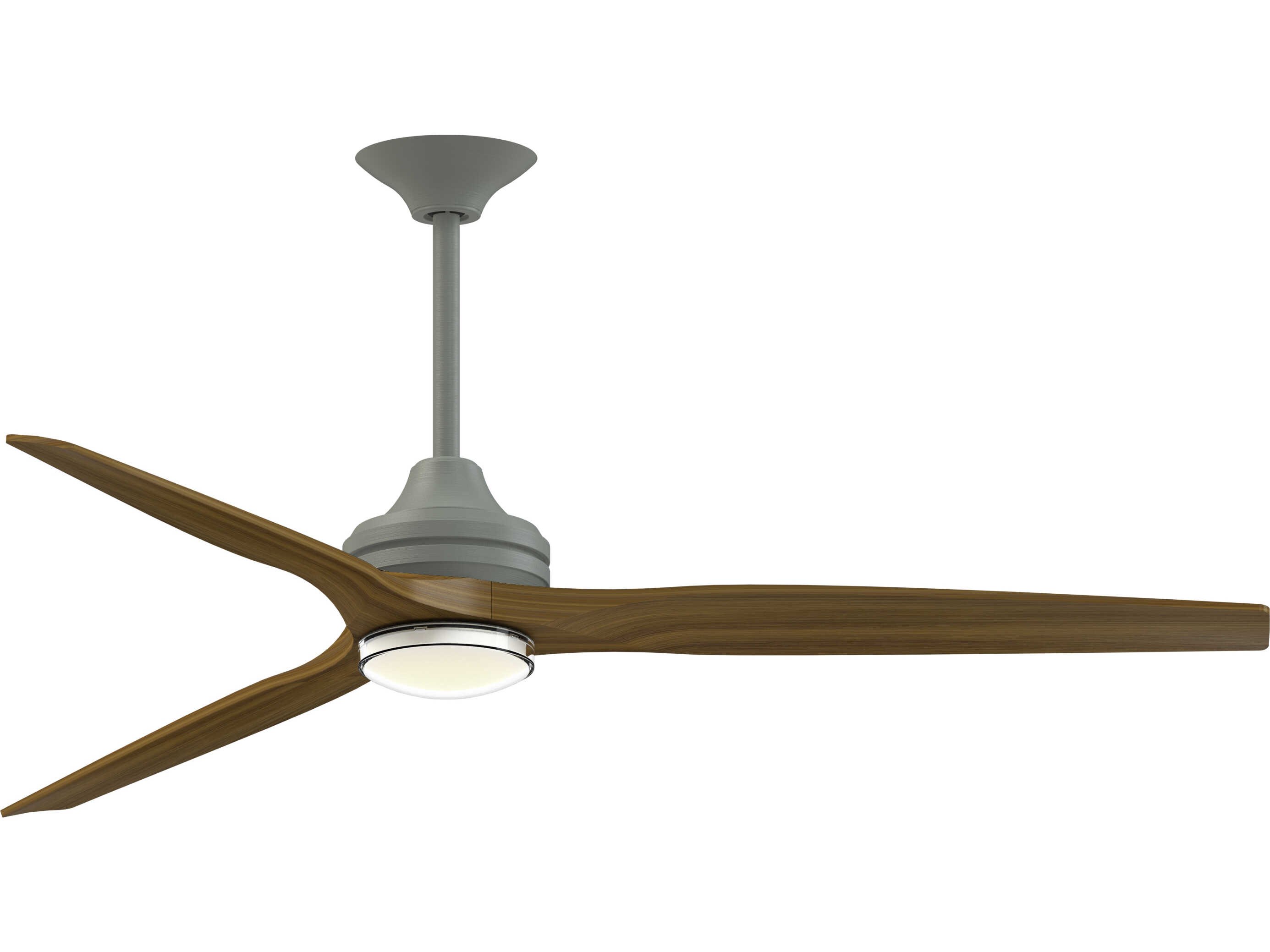 Fanimation FPD6721BAGP-64K-DWLK Spitfire 64 inch Antique Graphite with Koa Blades Indoor/Outdoor Smart Ceiling Fan in 14, Kit