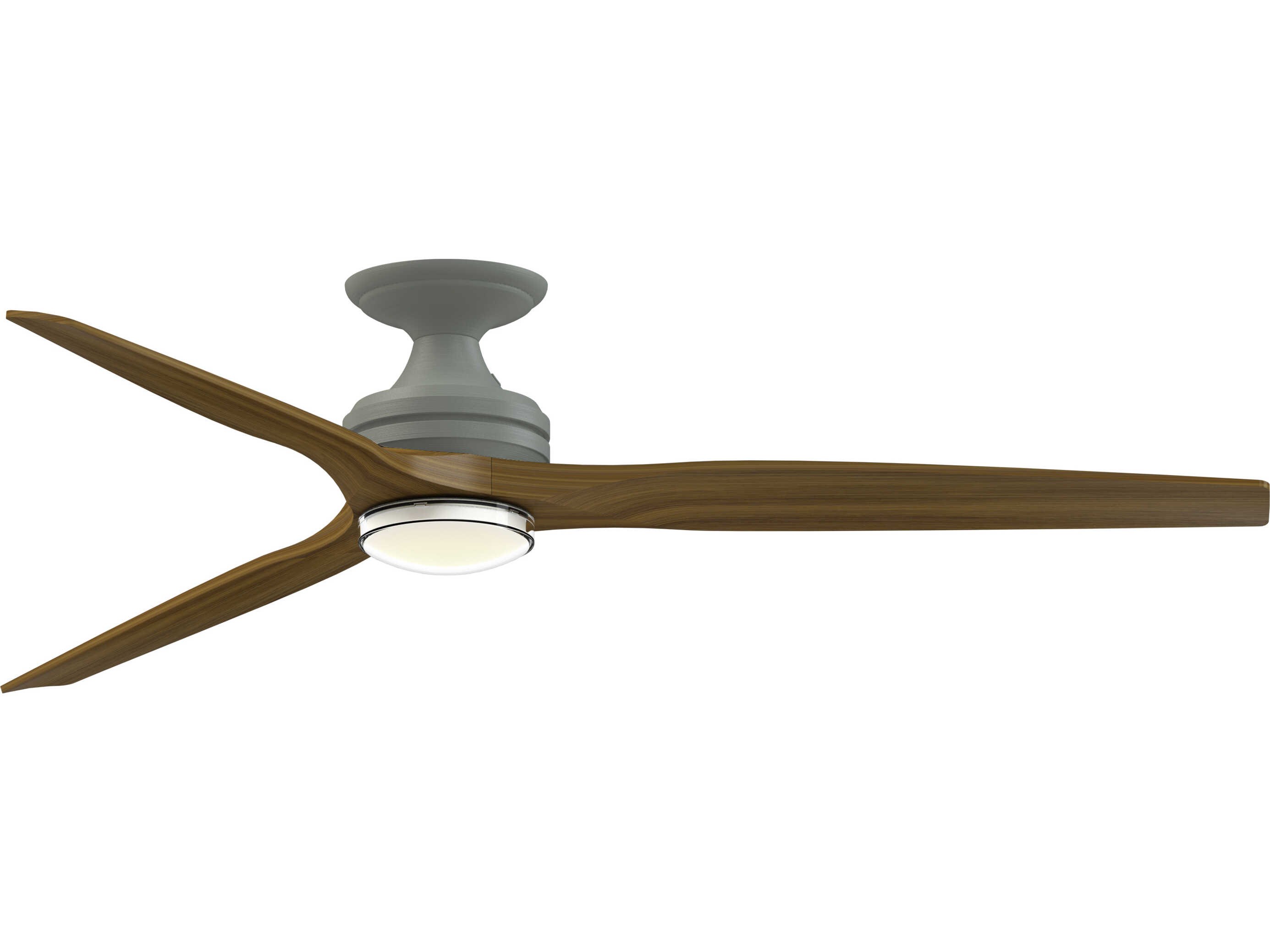Fanimation FPD6721BAGP-64K-DWLK-F Spitfire 64 inch Antique Graphite with Koa Blades Indoor/Outdoor Smart Ceiling Fan in 14, Kit