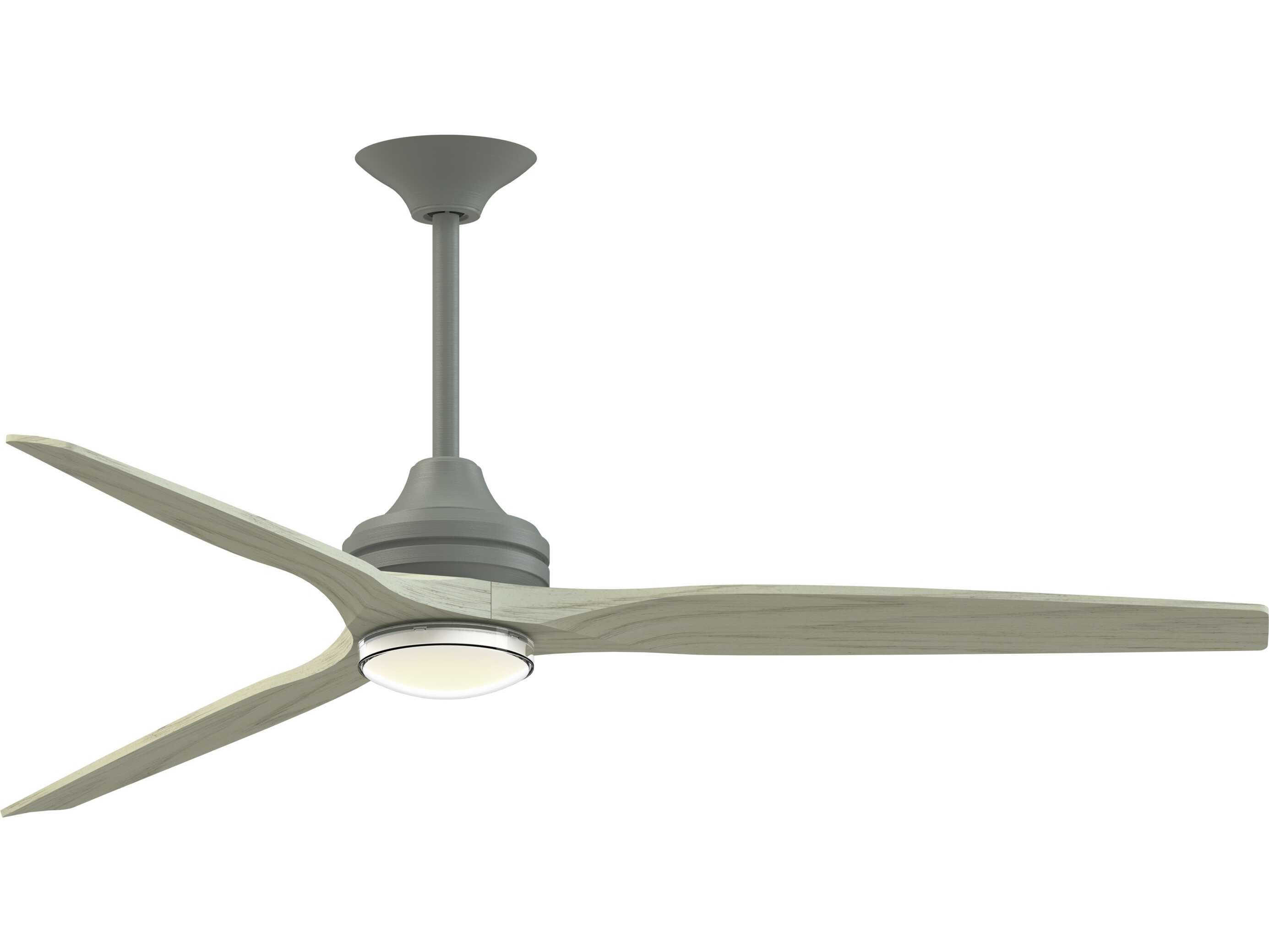 Fanimation FPD6721BAGP-64LO-DWLK Spitfire 64 inch Antique Graphite with Light Oak Blades Indoor/Outdoor Smart Ceiling Fan in 14, Kit