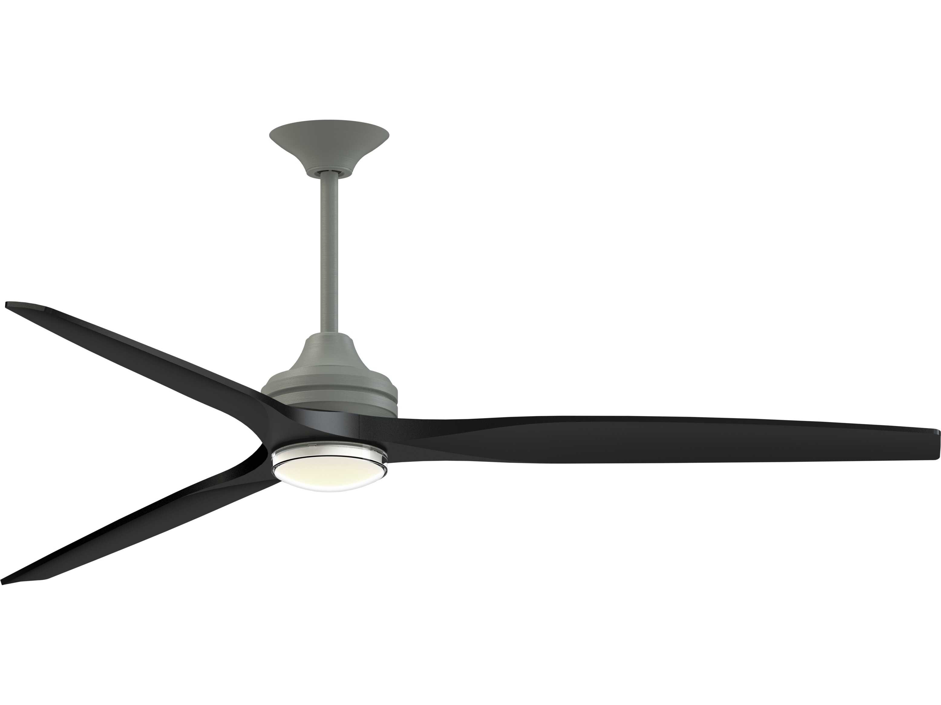 Fanimation FPD6721BAGP-72BL-DWLK Spitfire 72 inch Antique Graphite with Black Blades Indoor/Outdoor Smart Ceiling Fan in 14, Kit