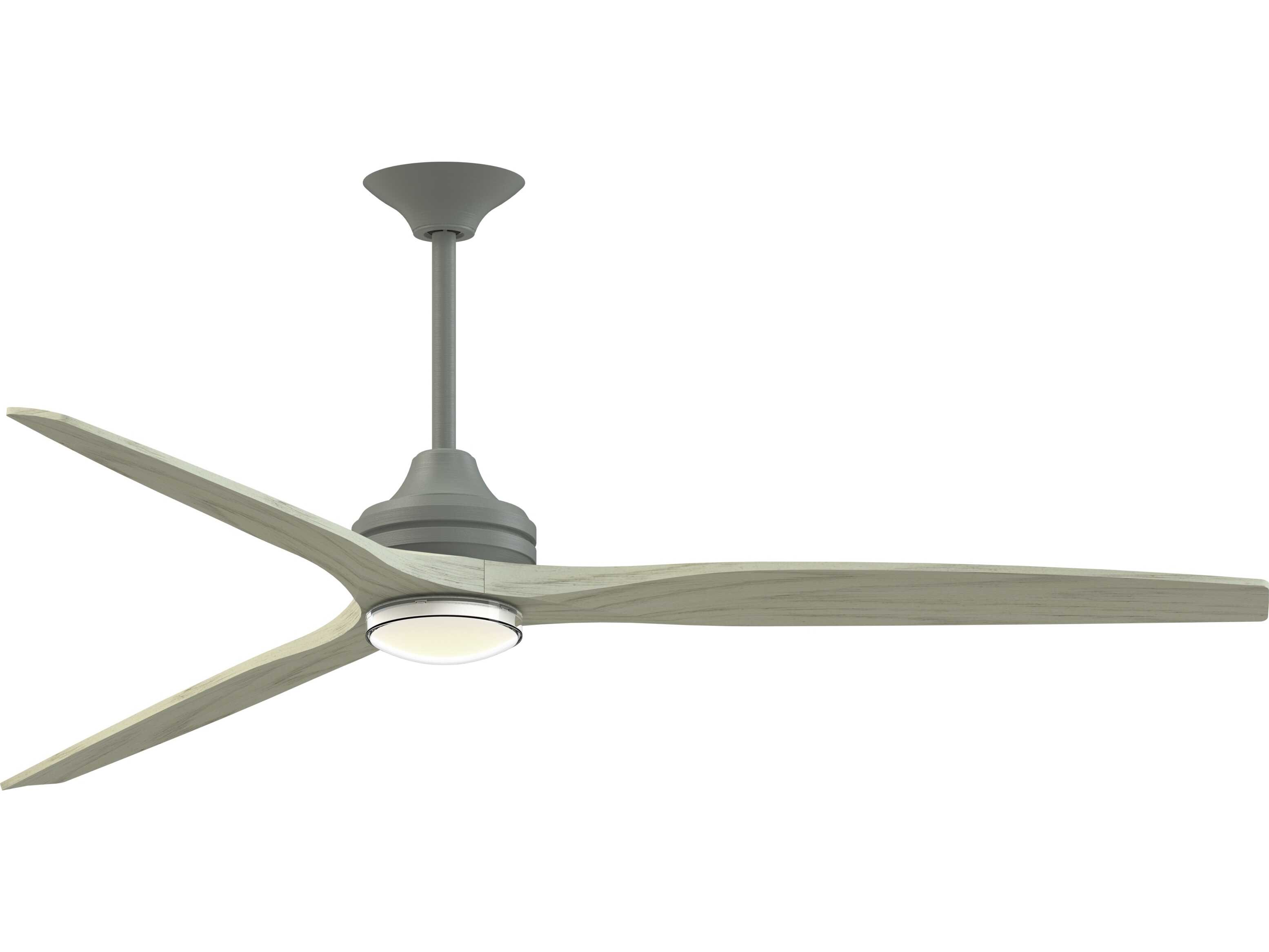 Fanimation FPD6721BAGP-72LO-DWLK Spitfire 72 inch Antique Graphite with Light Oak Blades Indoor/Outdoor Smart Ceiling Fan in 14, Kit