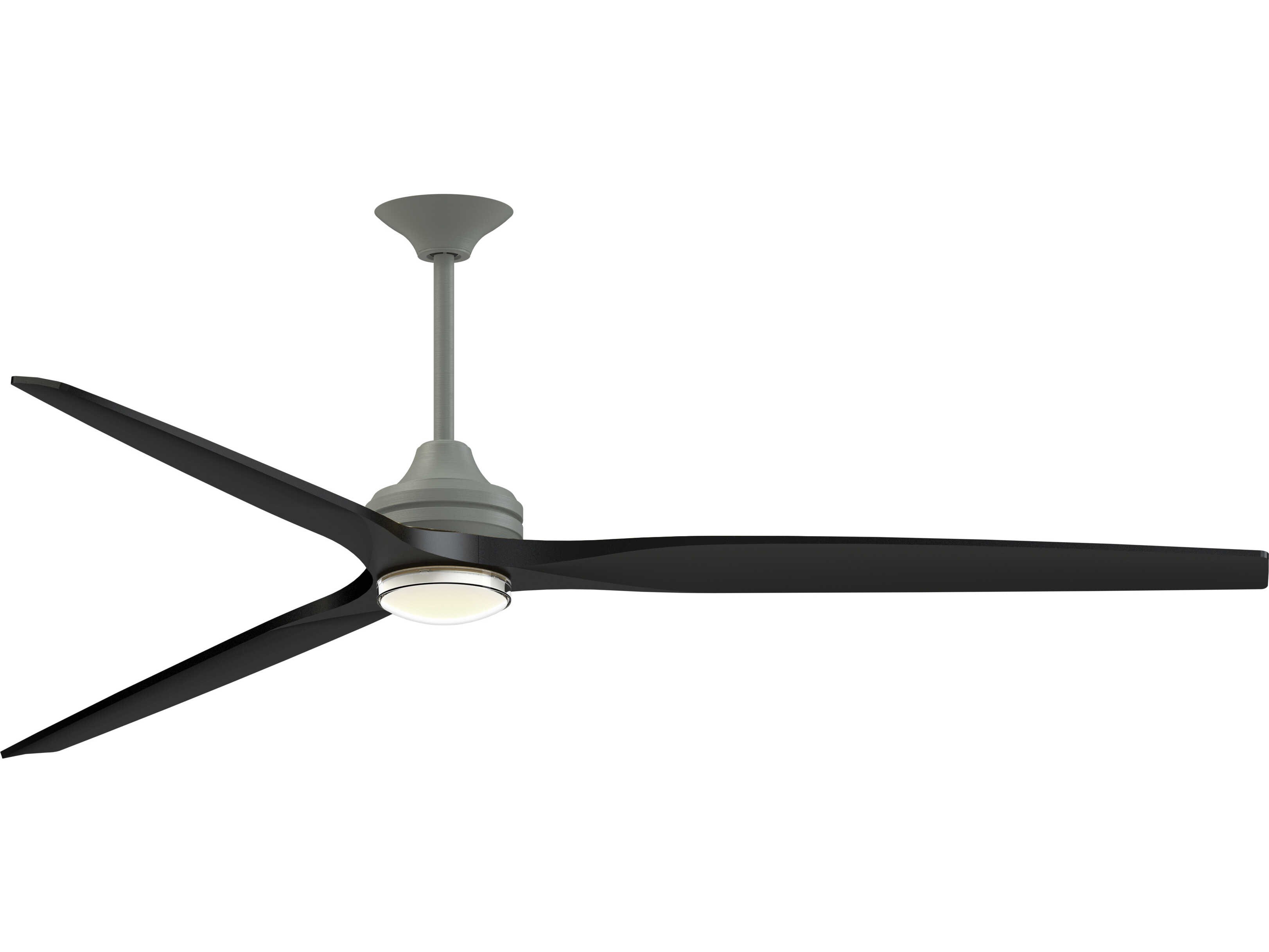 Fanimation FPD6721BAGP-84BL-DWLK Spitfire 84 inch Antique Graphite with Black Blades Indoor/Outdoor Smart Ceiling Fan in 14, Kit