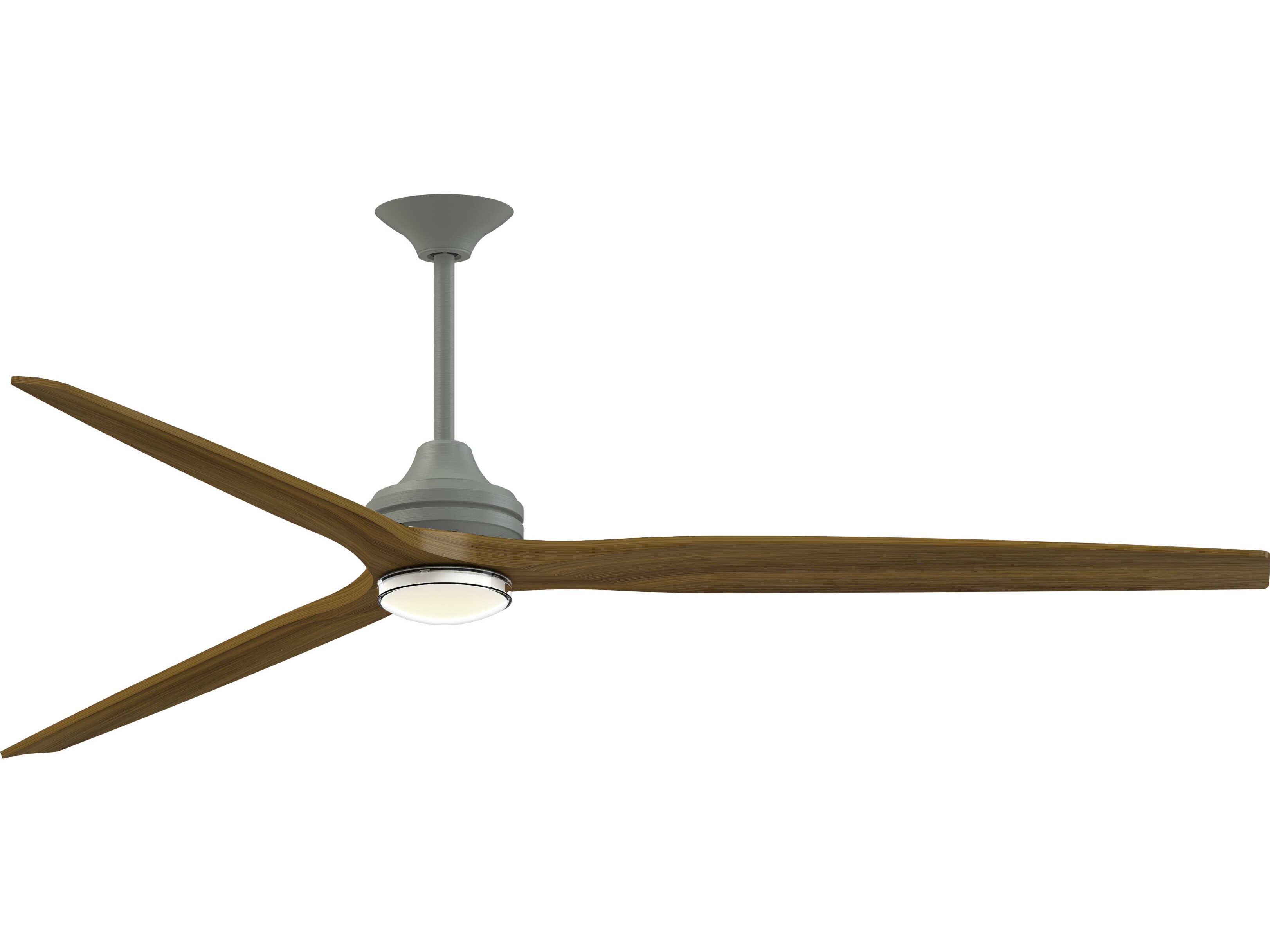 Fanimation FPD6721BAGP-84K-DWLK Spitfire 84 inch Antique Graphite with Koa Blades Indoor/Outdoor Smart Ceiling Fan in 14, Kit