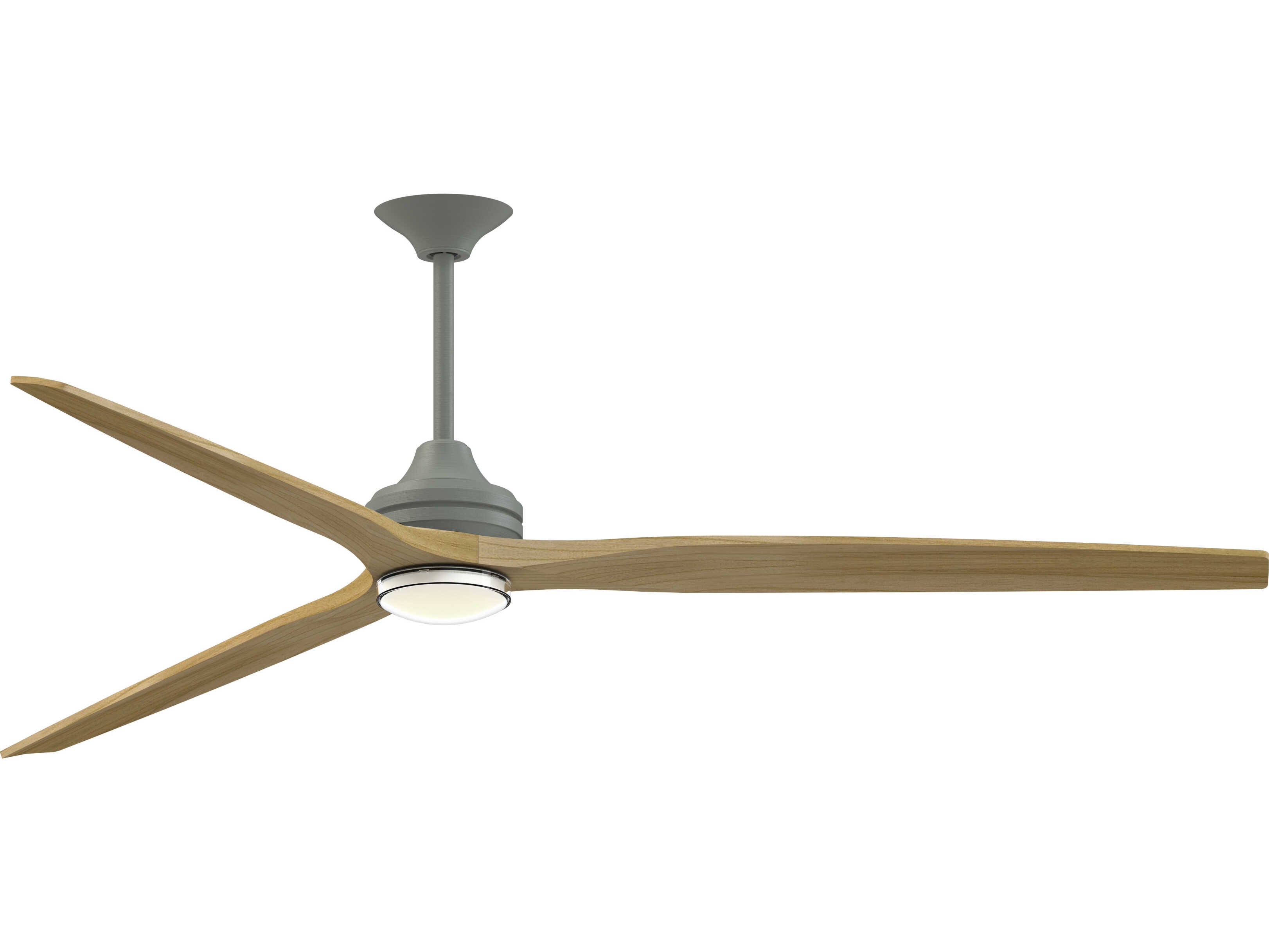 Fanimation FPD6721BAGP-84N-DWLK Spitfire 84 inch Antique Graphite with Natural Blades Indoor/Outdoor Smart Ceiling Fan in 14, Kit
