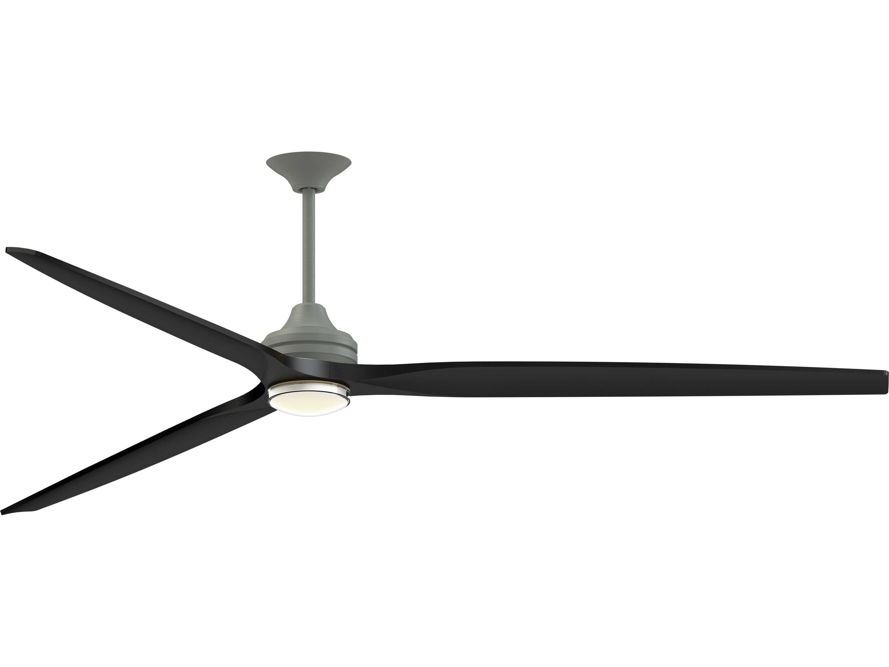 Fanimation FPD6721BAGP-96BL-DWLK Spitfire 96 inch Antique Graphite with Black Blades Indoor/Outdoor Smart Ceiling Fan in 14, Kit