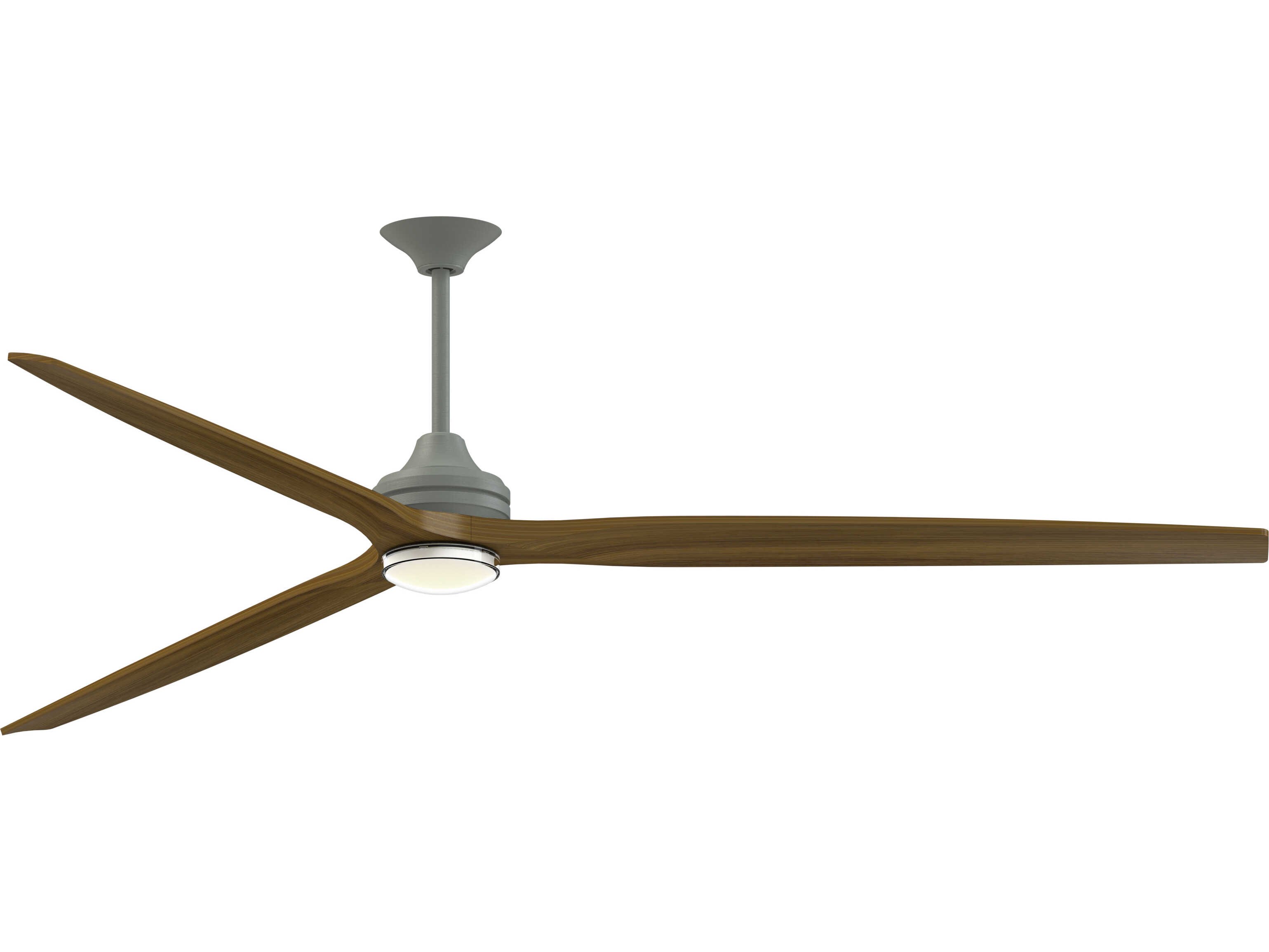 Fanimation FPD6721BAGP-96K-DWLK Spitfire 96 inch Antique Graphite with Koa Blades Indoor/Outdoor Smart Ceiling Fan in 14, Kit