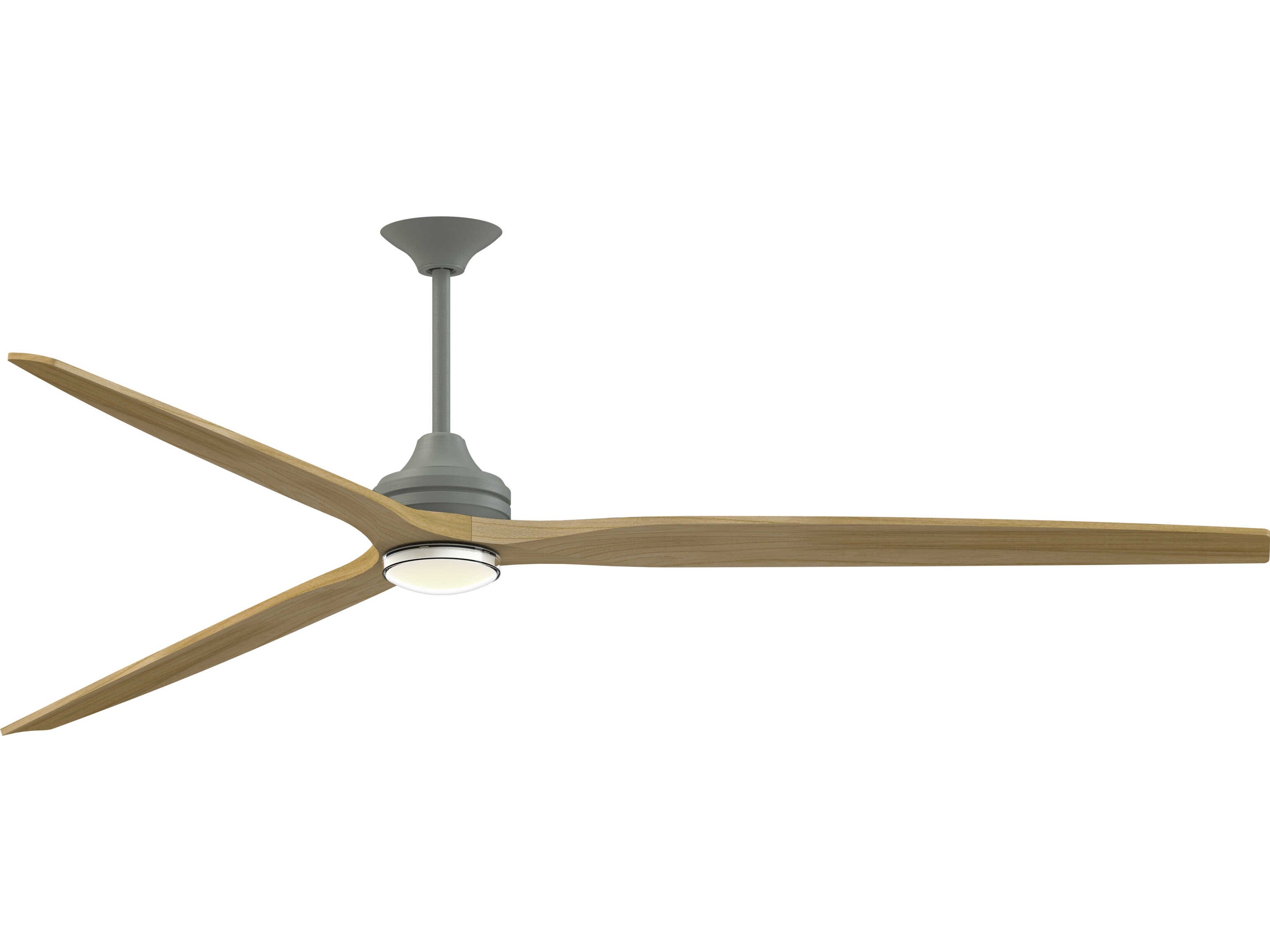 Fanimation FPD6721BAGP-96N-DWLK Spitfire 96 inch Antique Graphite with Natural Blades Indoor/Outdoor Smart Ceiling Fan in 14, Kit