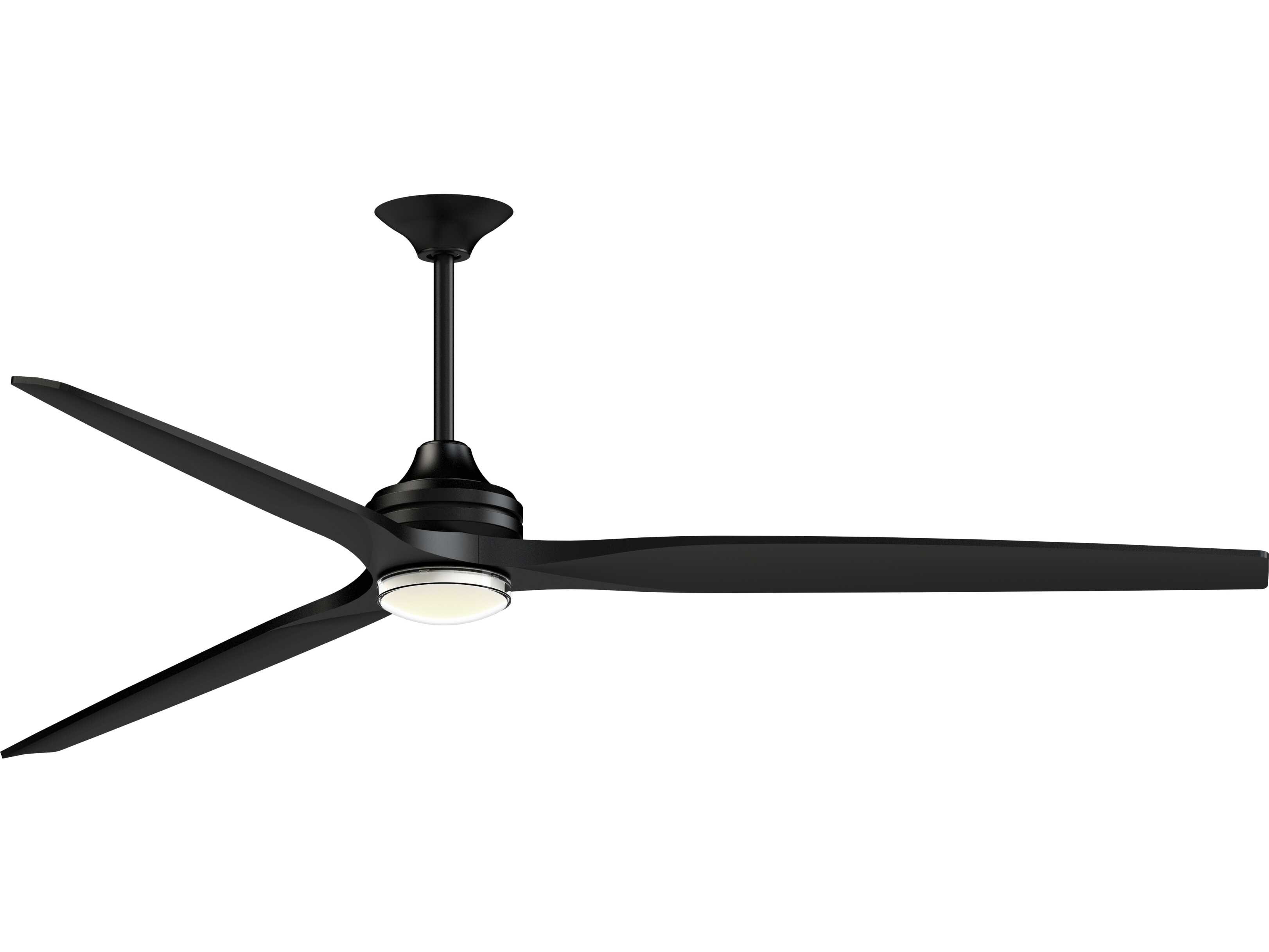 Fanimation FPD6721BBL-84BL-DWLK Spitfire 84 inch Black Indoor/Outdoor Smart Ceiling Fan in 14, Kit