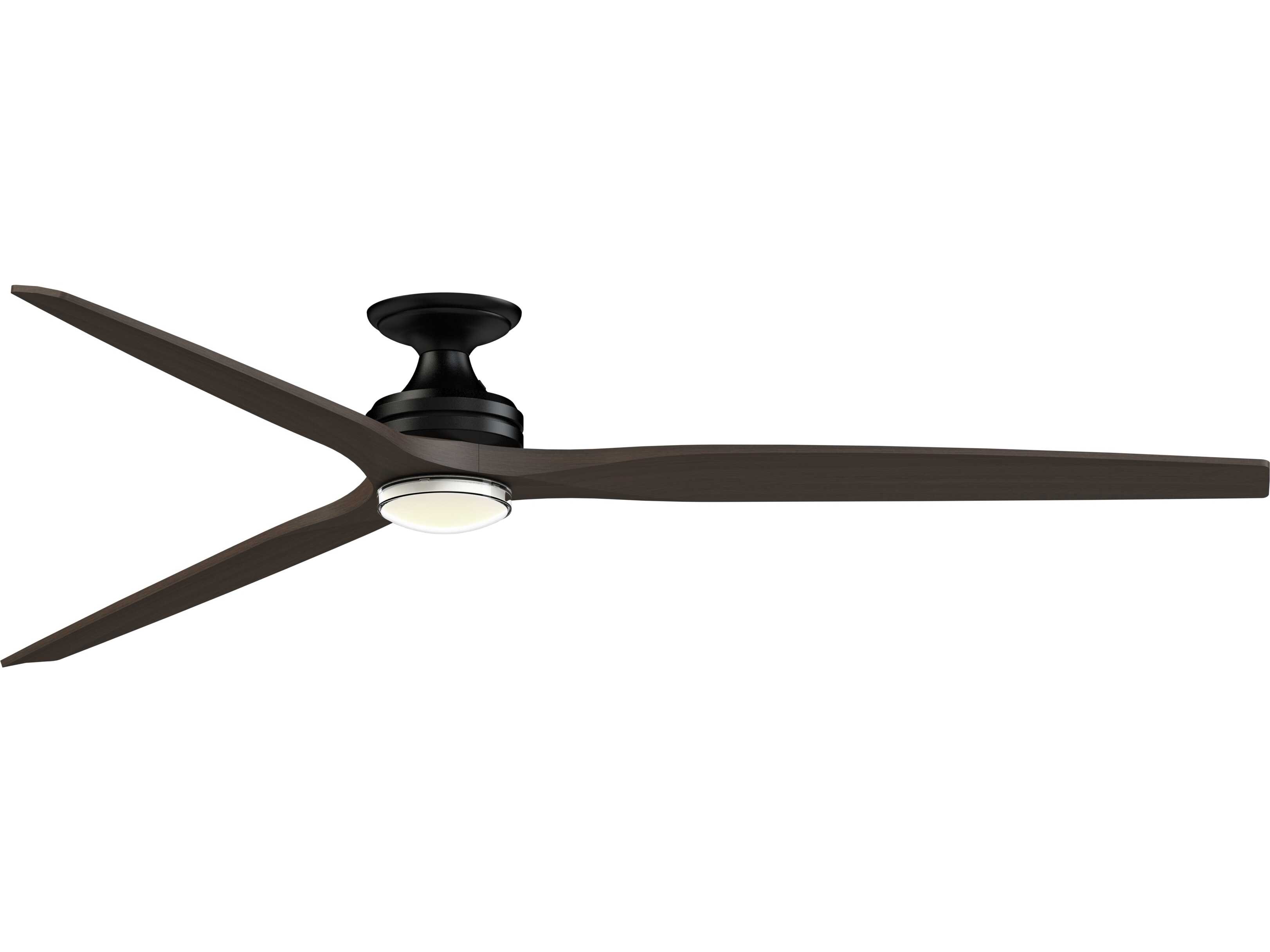 Fanimation FPD6721BBL-84DWADWLKF Spitfire 84 inch Black with Dark Walnut Blades Indoor/Outdoor Smart Ceiling Fan, Kit