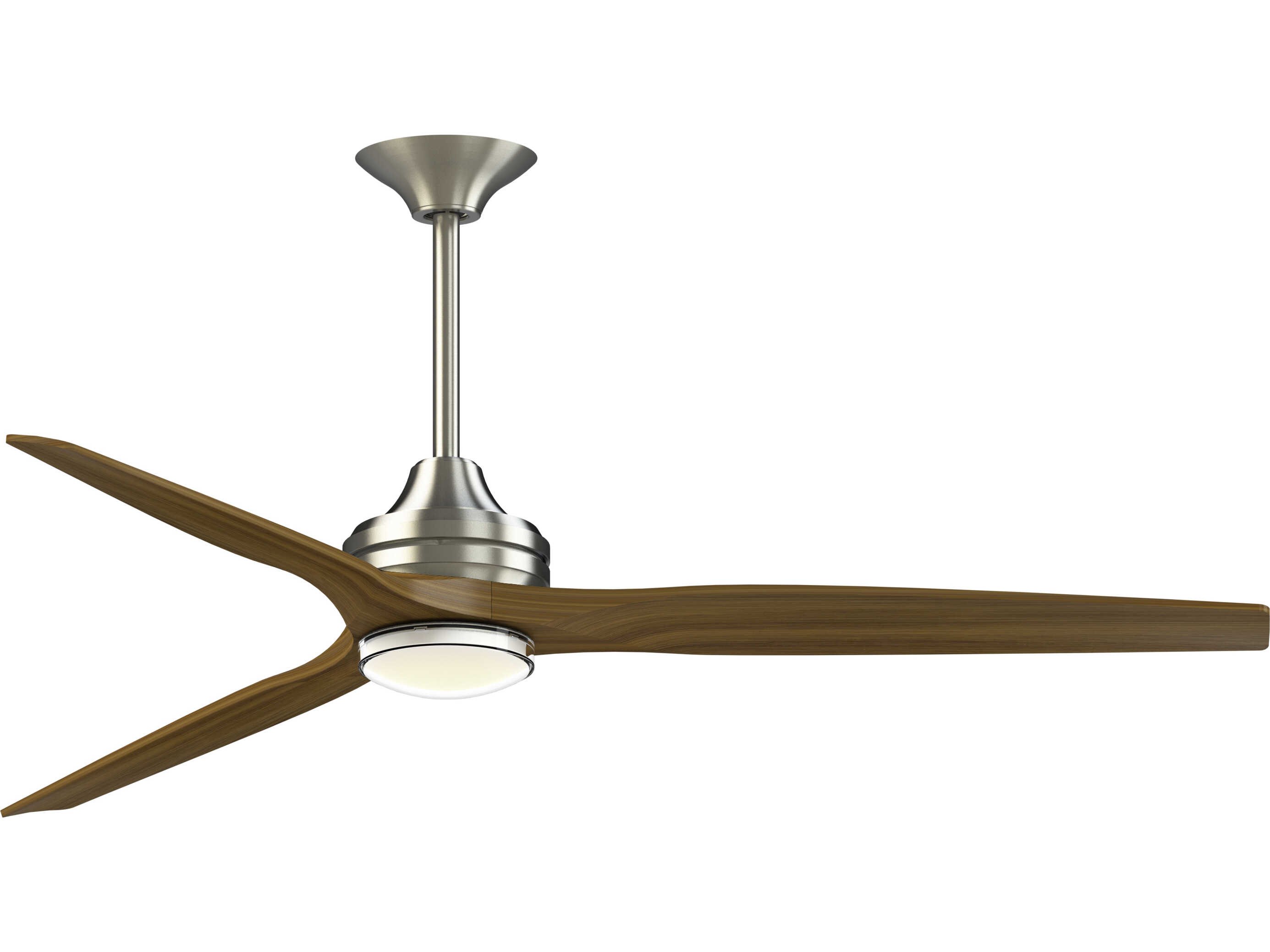 Fanimation FPD6721BBN-64K-DWLK Spitfire 64 inch Brushed Nickel with Koa Blades Indoor/Outdoor Smart Ceiling Fan in 14, Kit
