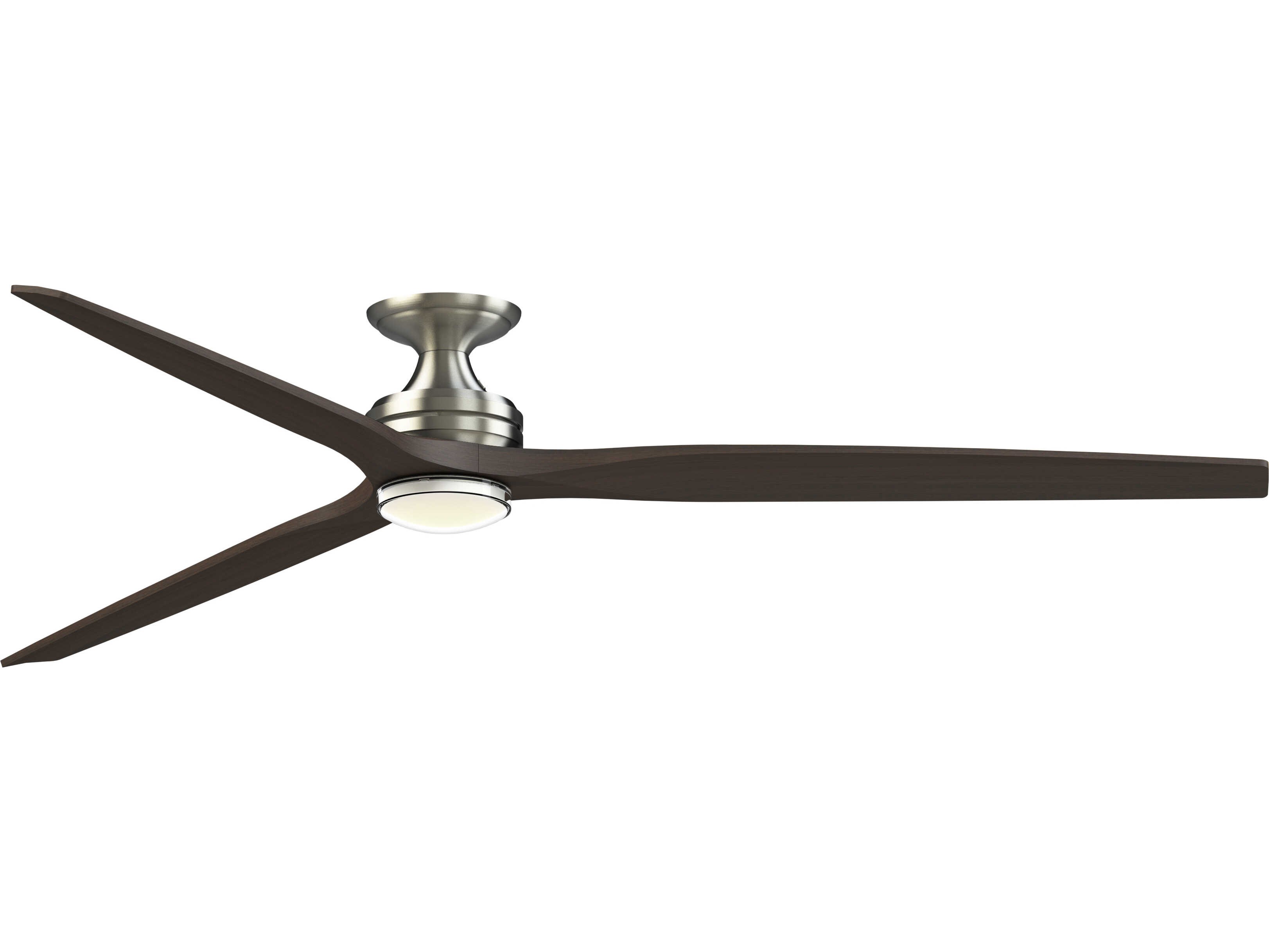 Fanimation FPD6721BBN-84DWADWLKF Spitfire 84 inch Brushed Nickel with Dark Walnut Blades Indoor/Outdoor Smart Ceiling Fan, Kit