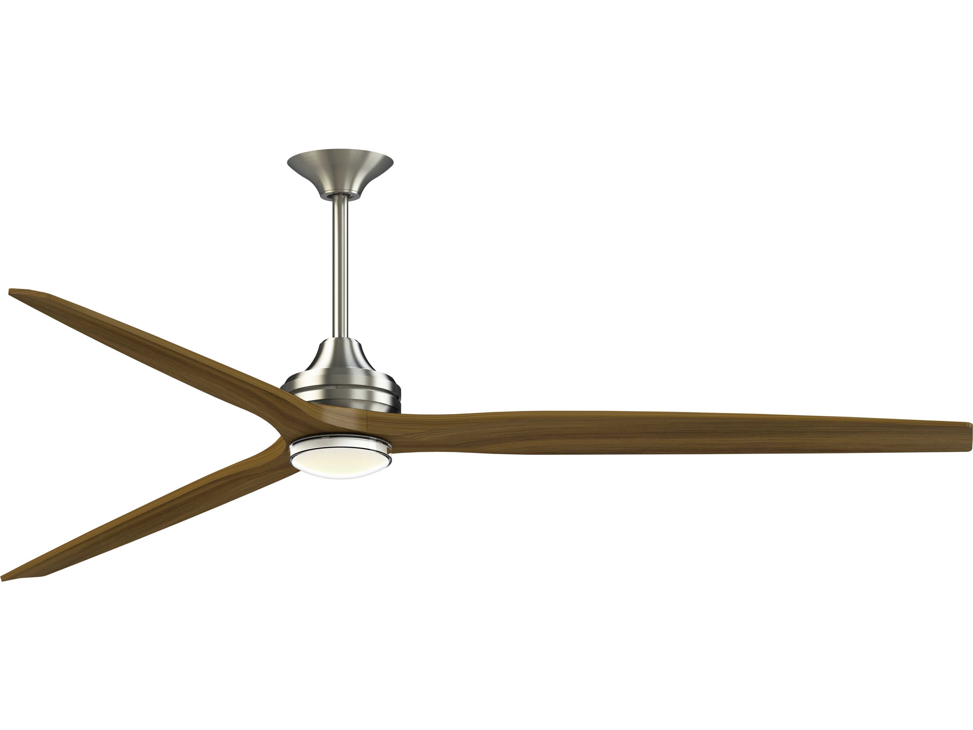 Fanimation FPD6721BBN-84K-DWLK Spitfire 84 inch Brushed Nickel with Koa Blades Indoor/Outdoor Smart Ceiling Fan in 14, Kit