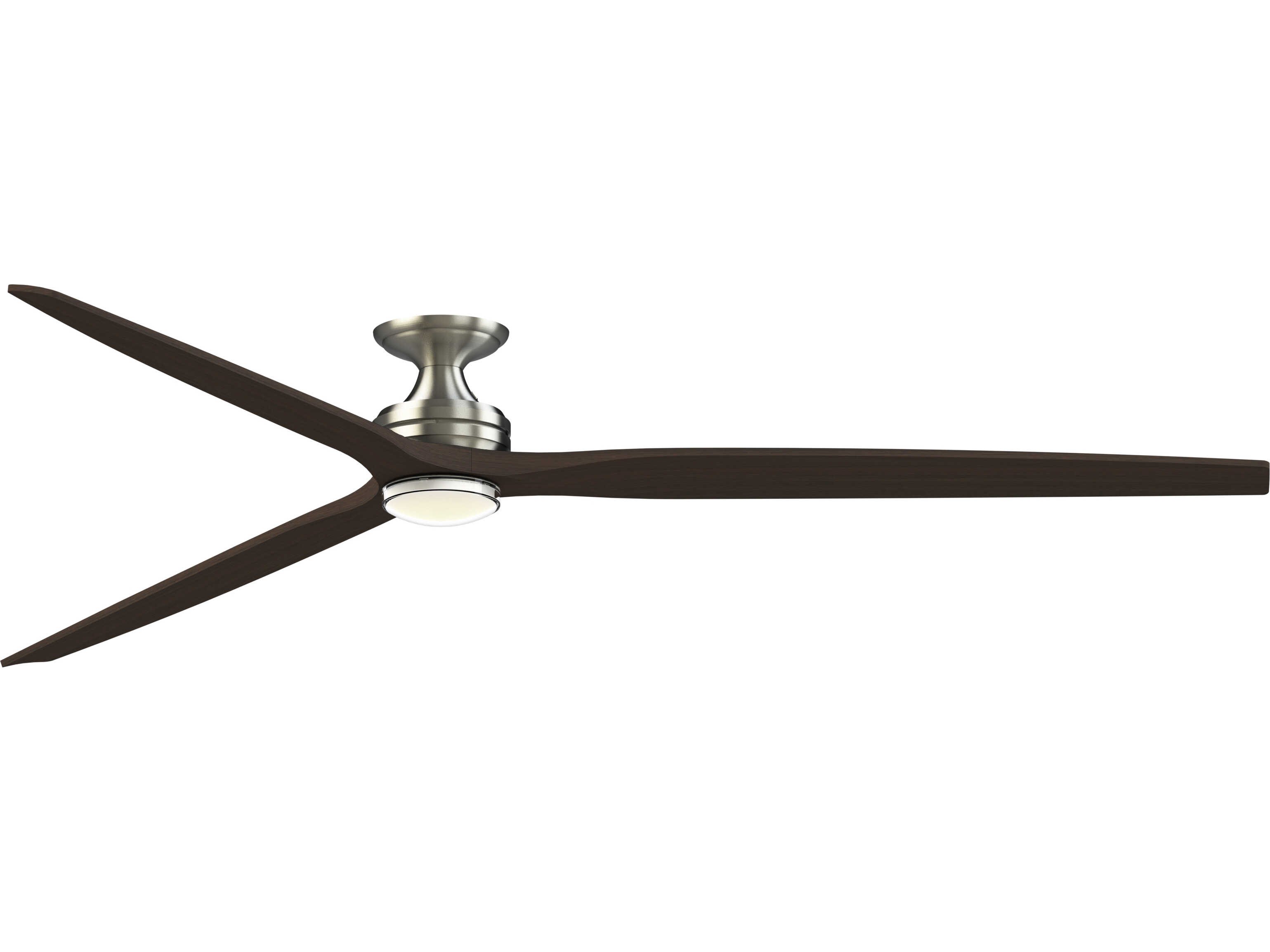 Fanimation FPD6721BBN-96DWADWLKF Spitfire 96 inch Brushed Nickel with Dark Walnut Blades Indoor/Outdoor Smart Ceiling Fan, Kit