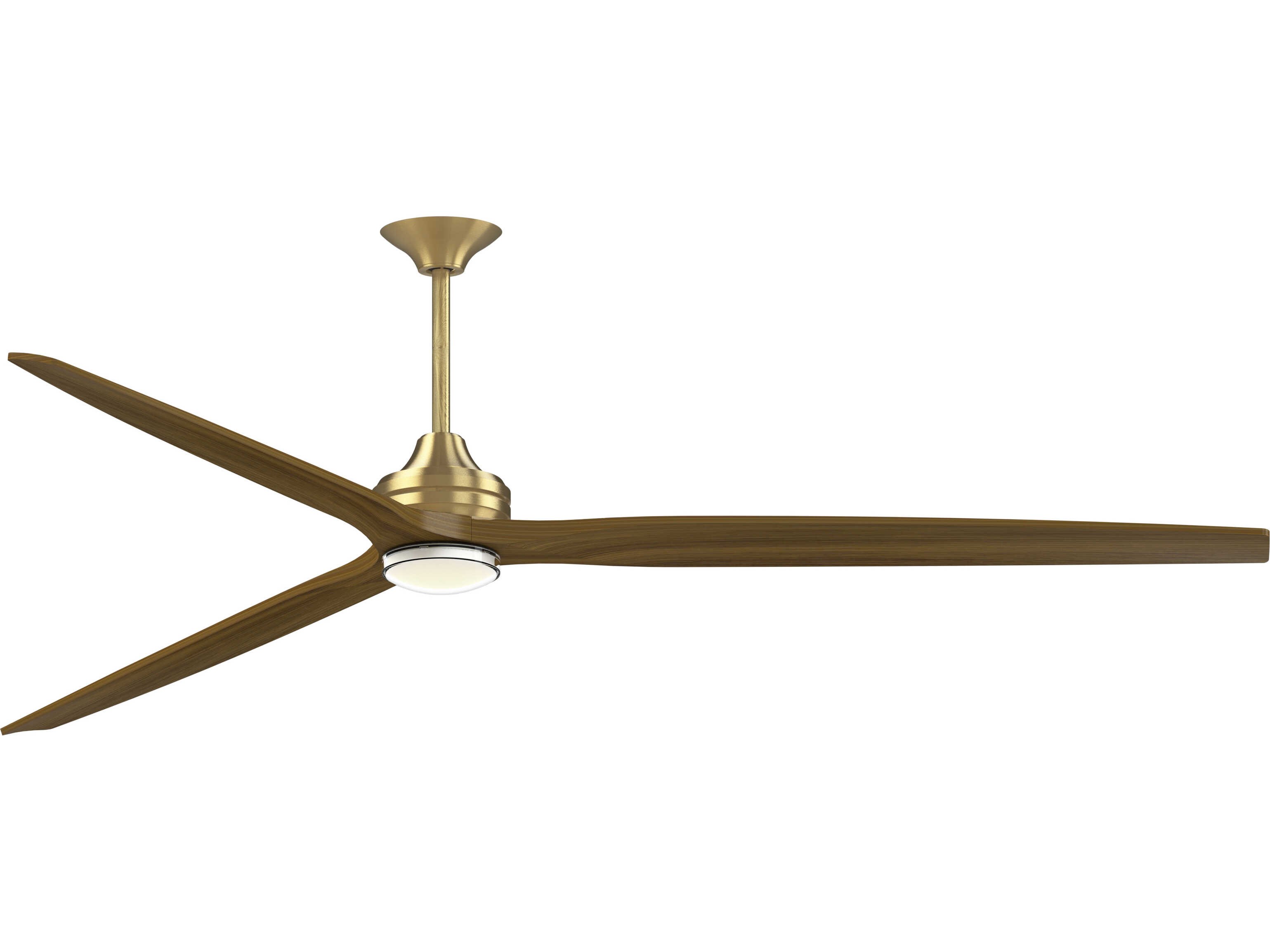 Fanimation FPD6721BBS-96K-DWLK Spitfire 96 inch Brushed Satin Brass with Koa Blades Indoor/Outdoor Smart Ceiling Fan in 14, Kit