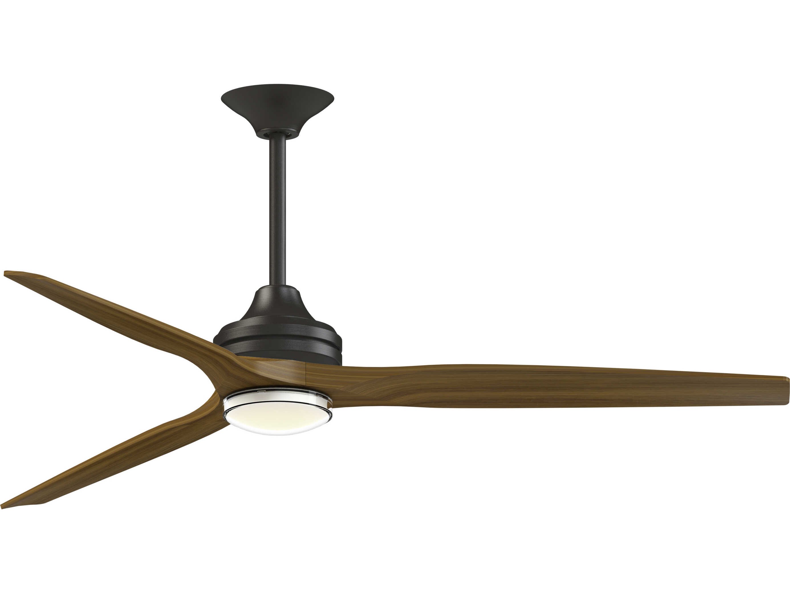 Fanimation FPD6721BDZ-64K-DWLK Spitfire 64 inch Dark Bronze with Koa Blades Indoor/Outdoor Smart Ceiling Fan in 14, Kit