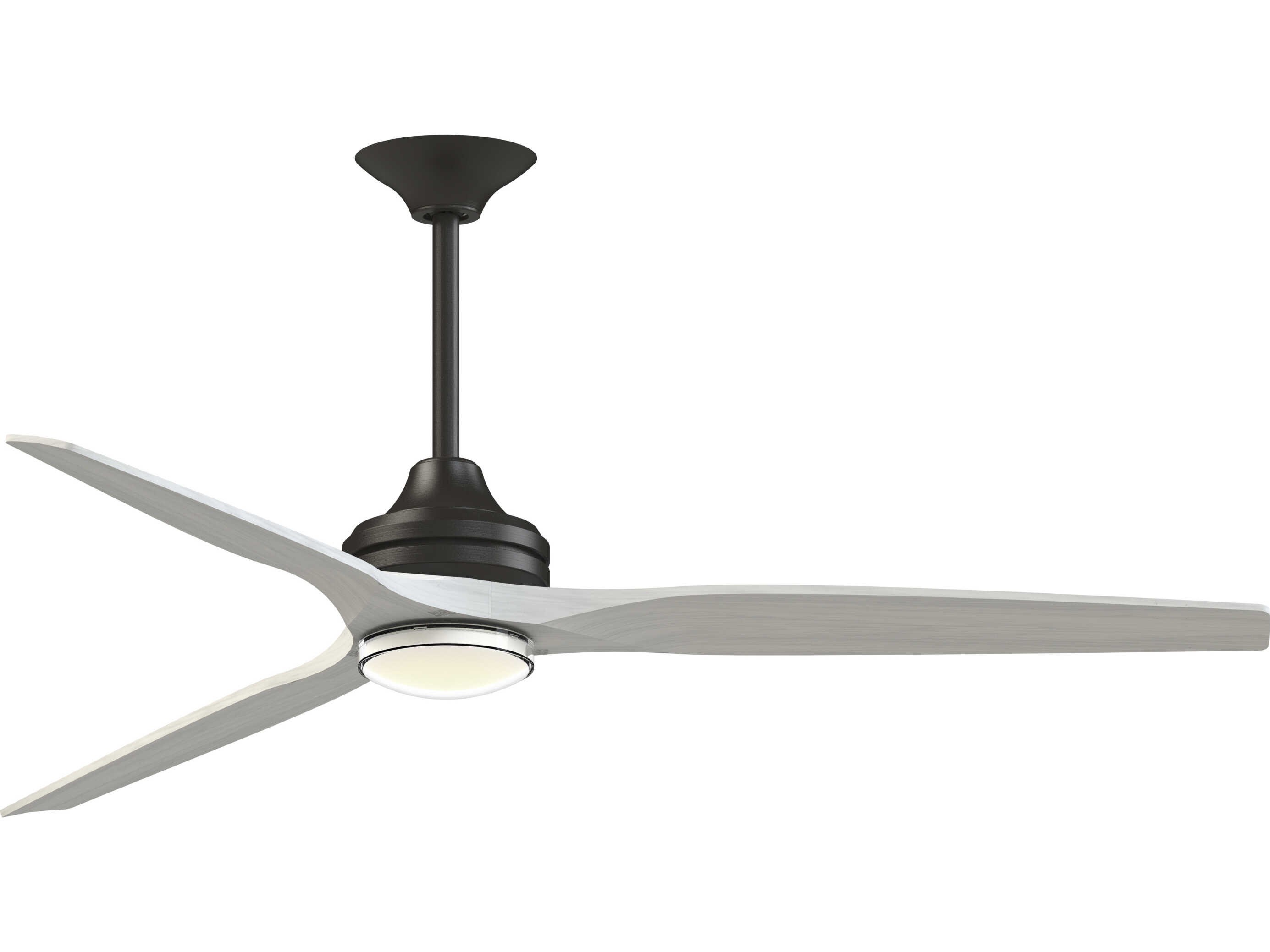 Fanimation FPD6721BDZ-64WW-DWLK Spitfire 64 inch Dark Bronze with White Washed Blades Indoor/Outdoor Smart Ceiling Fan in 14, Kit